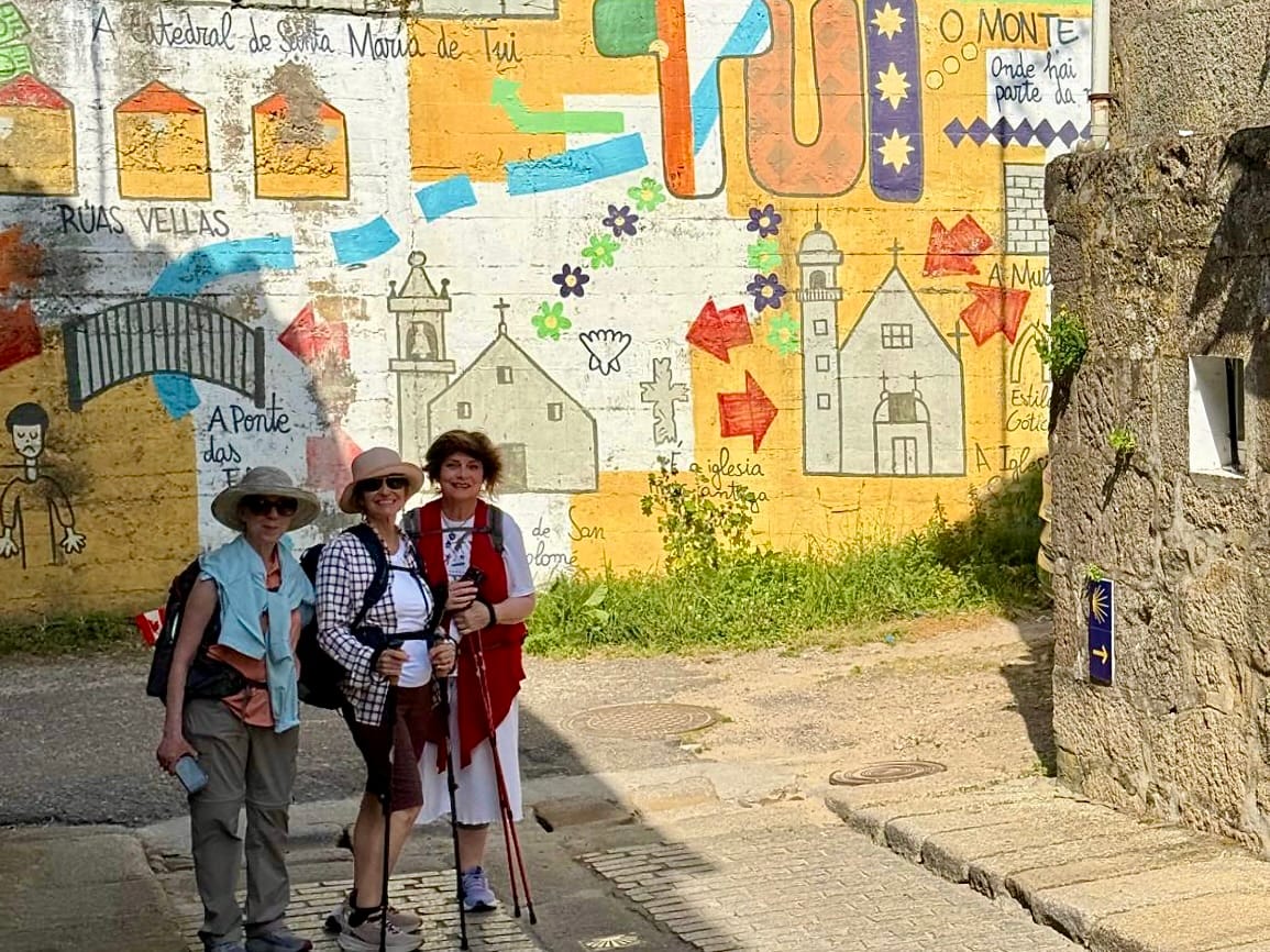 Mural art in Tui on the Camino de Santiago
